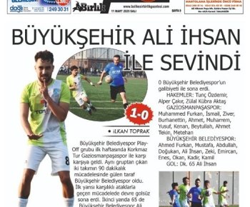 BİRLİK GAZETESİ - 11 MART 2025